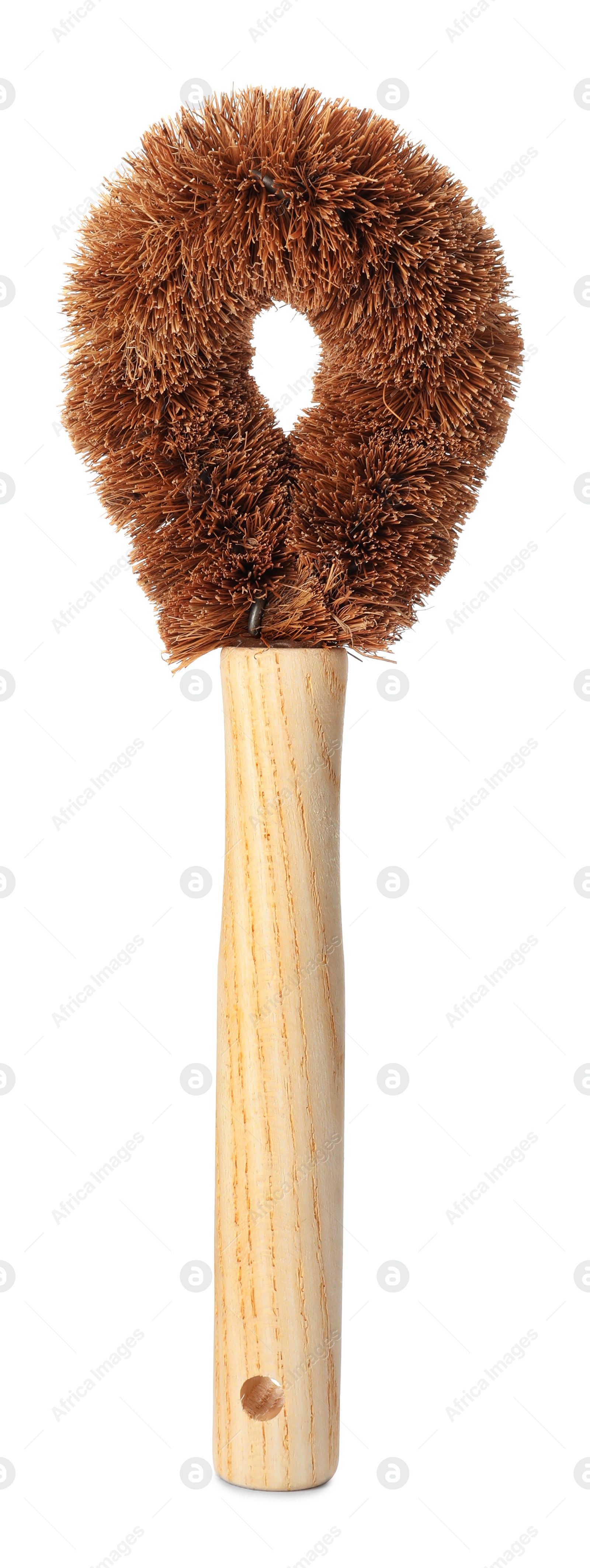 Photo of Eco friendly brush for dish washing isolated on white