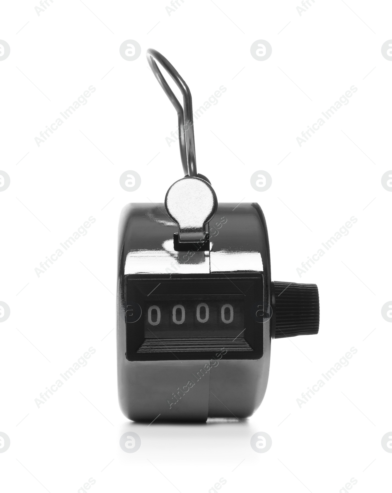 Photo of Modern timer isolated on white. Measuring tool
