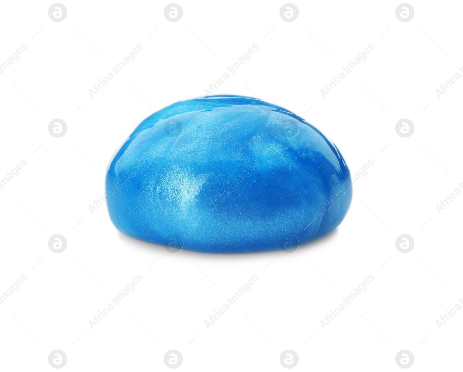 Photo of Blue slime isolated on white. Antistress toy