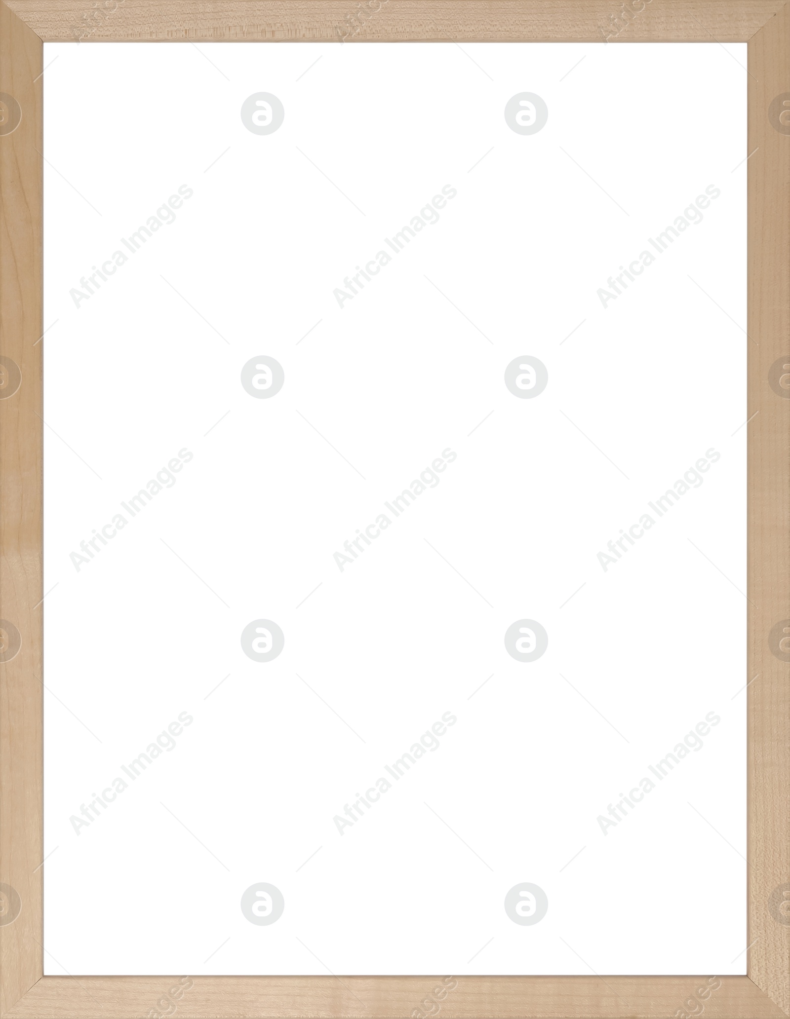 Image of Wooden frame with blank white background. Mockup for design