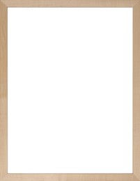 Wooden frame with blank white background. Mockup for design