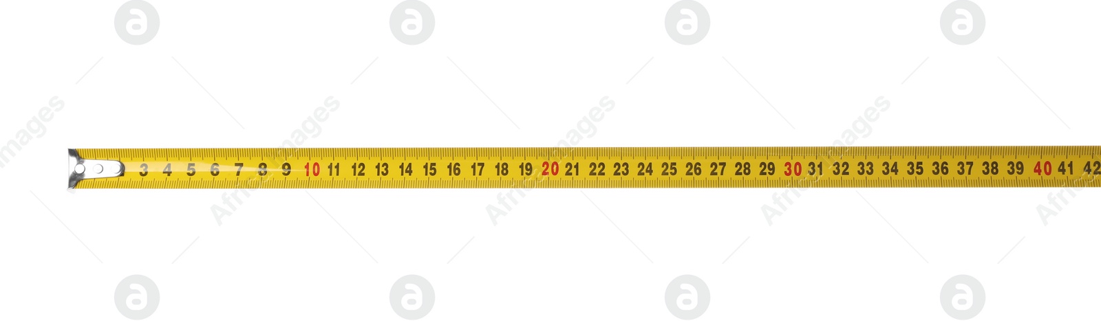 Photo of Tape measure isolated on white. Construction tool