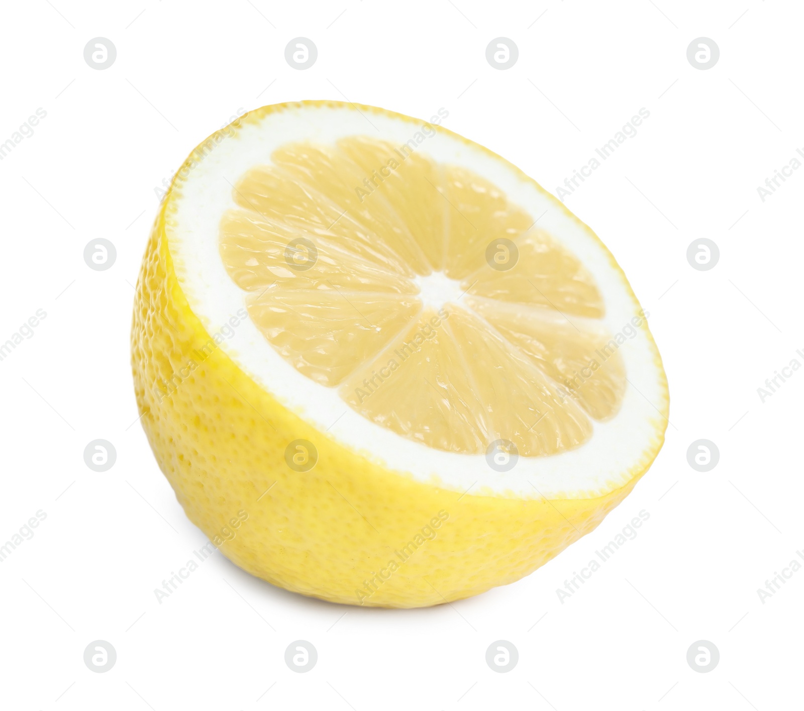 Photo of Half of fresh lemon isolated on white