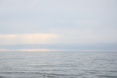 Picturesque view of beautiful sea under blue sky