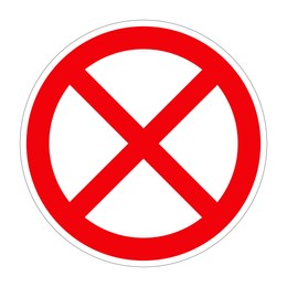 Traffic sign NO STOPPING on white background, illustration