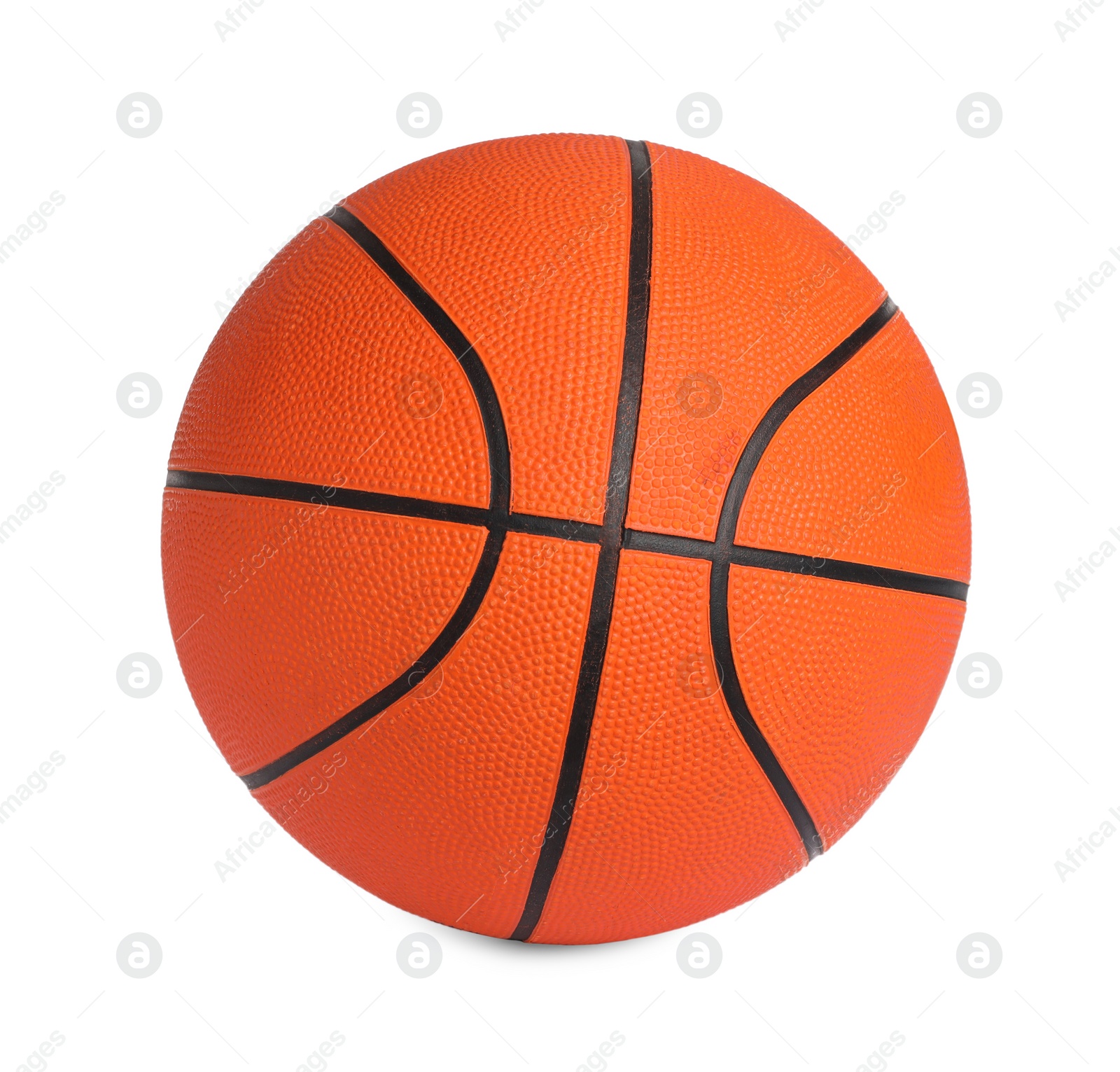 Photo of New orange basketball ball isolated on white