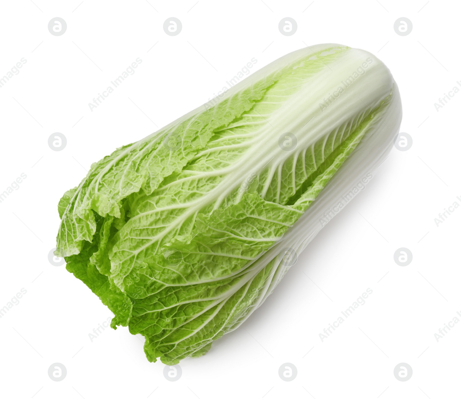 Photo of Fresh ripe Chinese cabbage on white background