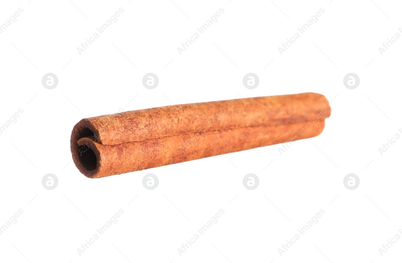 Photo of One aromatic cinnamon stick isolated on white