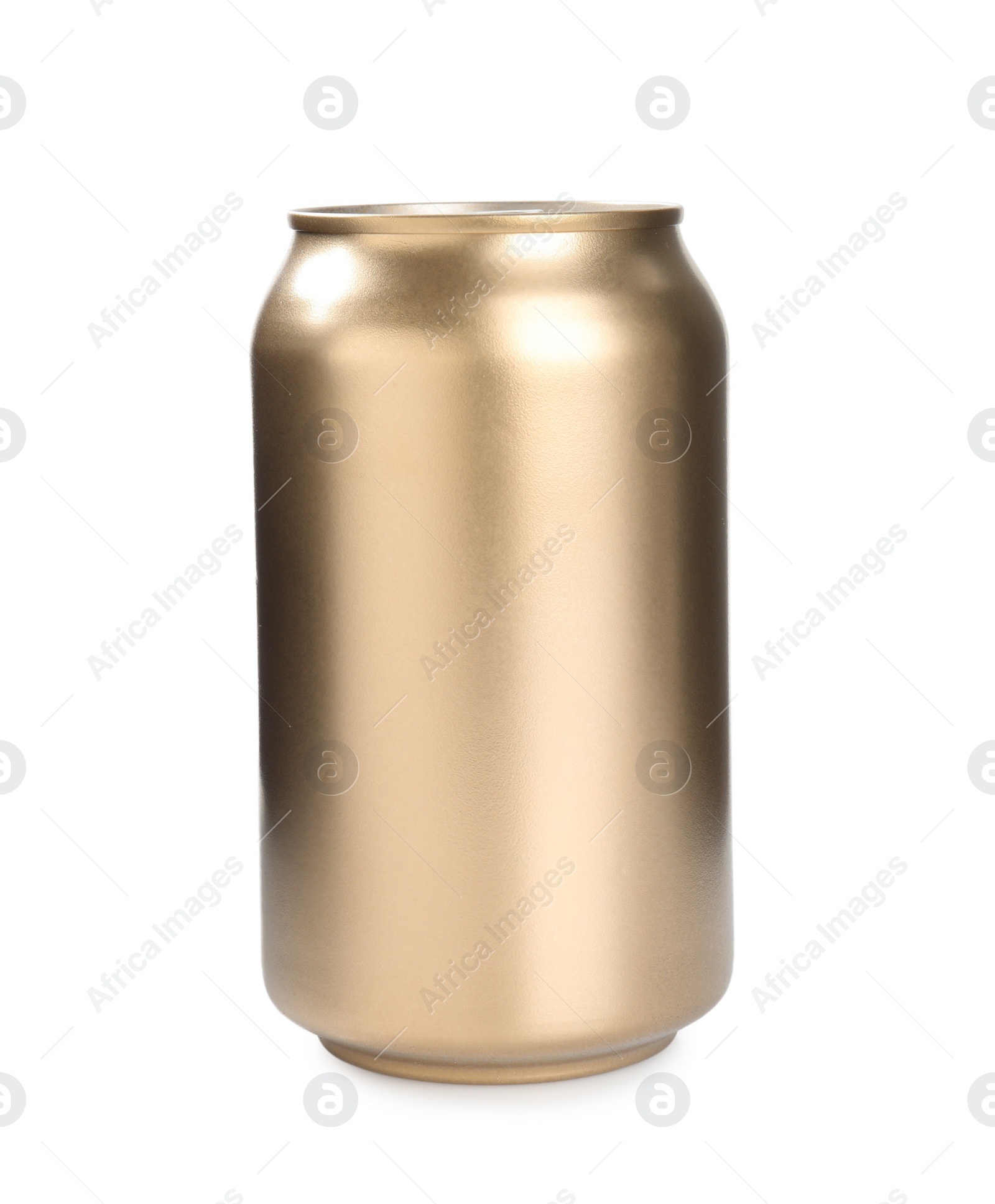 Photo of Aluminium can of beverage isolated on white