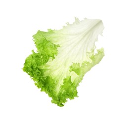 Photo of Fresh green lettuce leaf isolated on white