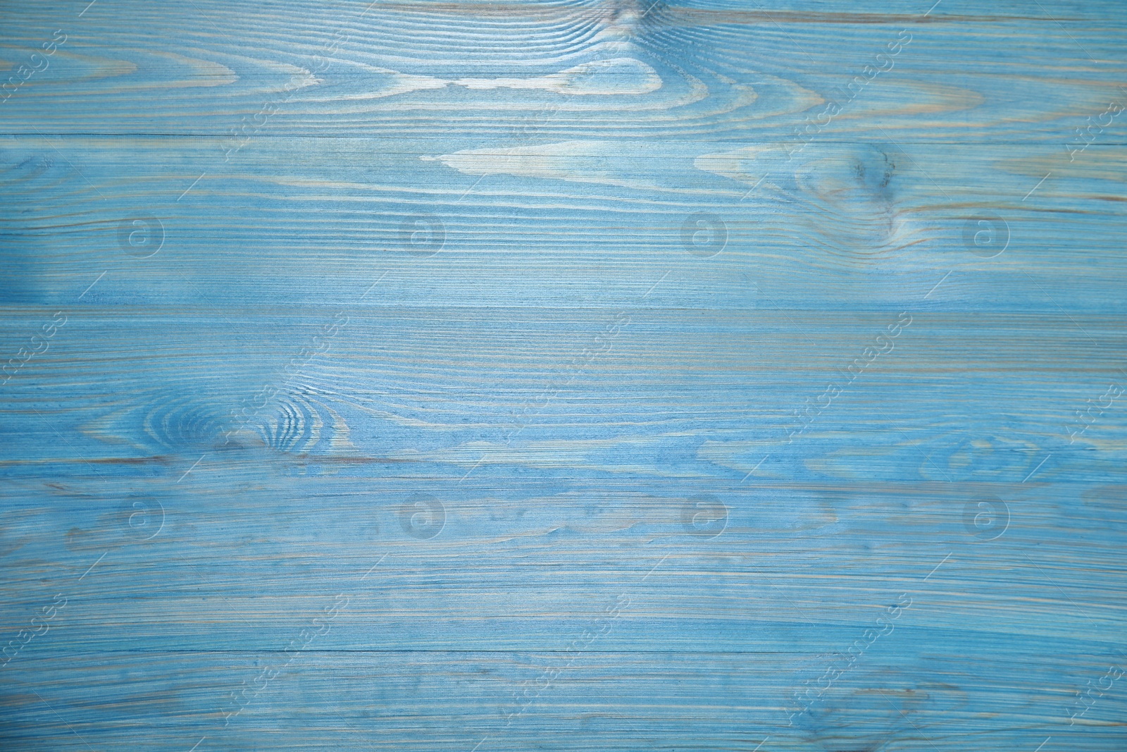 Photo of Light blue wooden surface for photography, top view. Stylish photo background