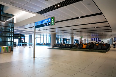 Photo of ISTANBUL, TURKEY - AUGUST 13, 2019: Waiting area in new airport terminal