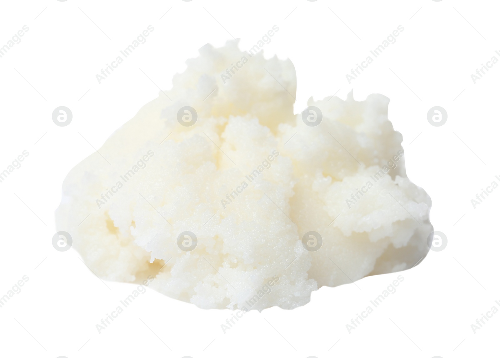 Photo of Fresh shea butter lump isolated on white