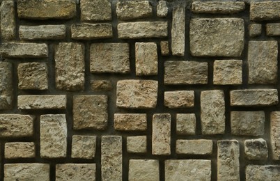 Texture of grey brick wall as background