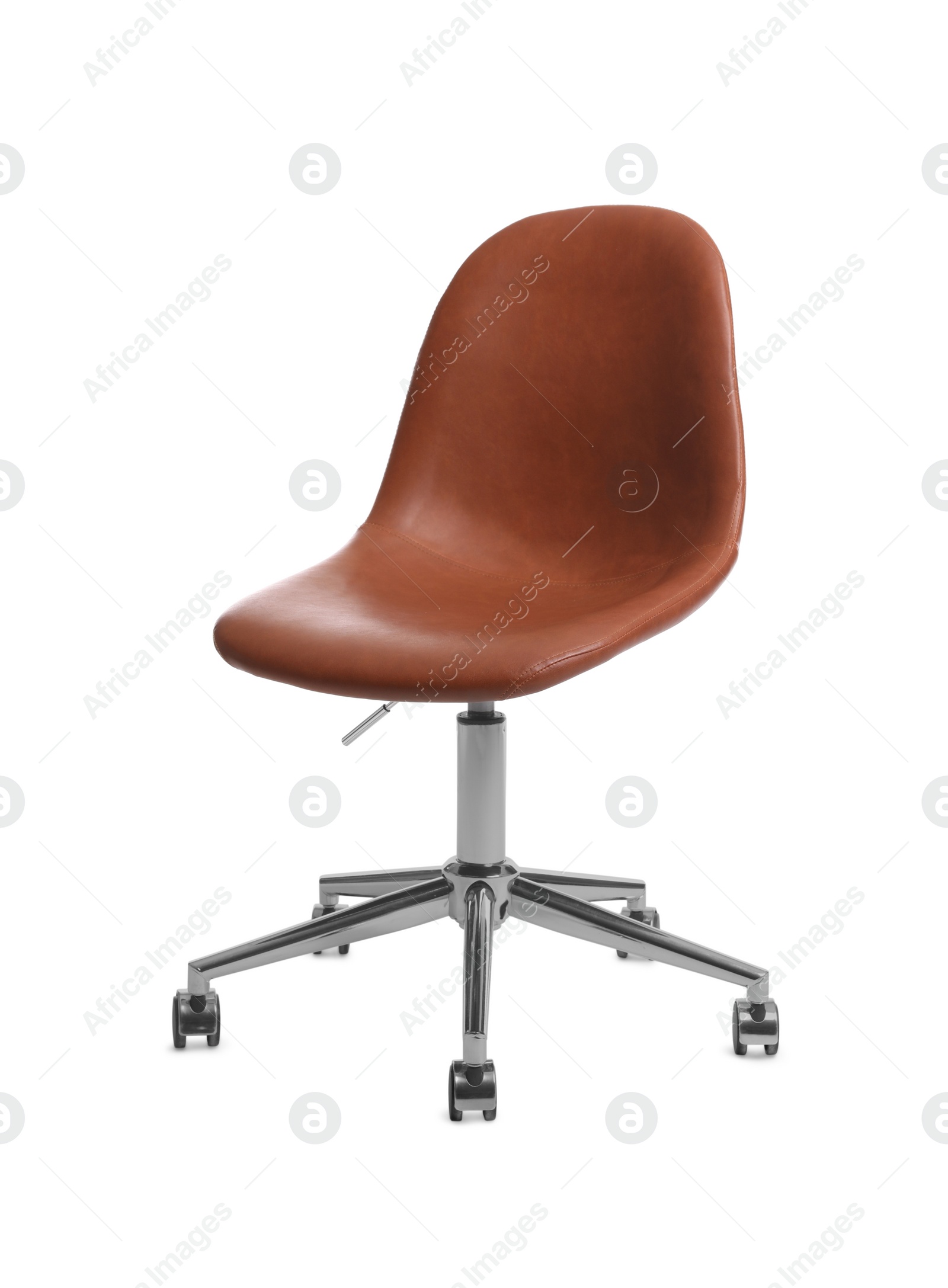 Photo of Comfortable leather office chair isolated on white