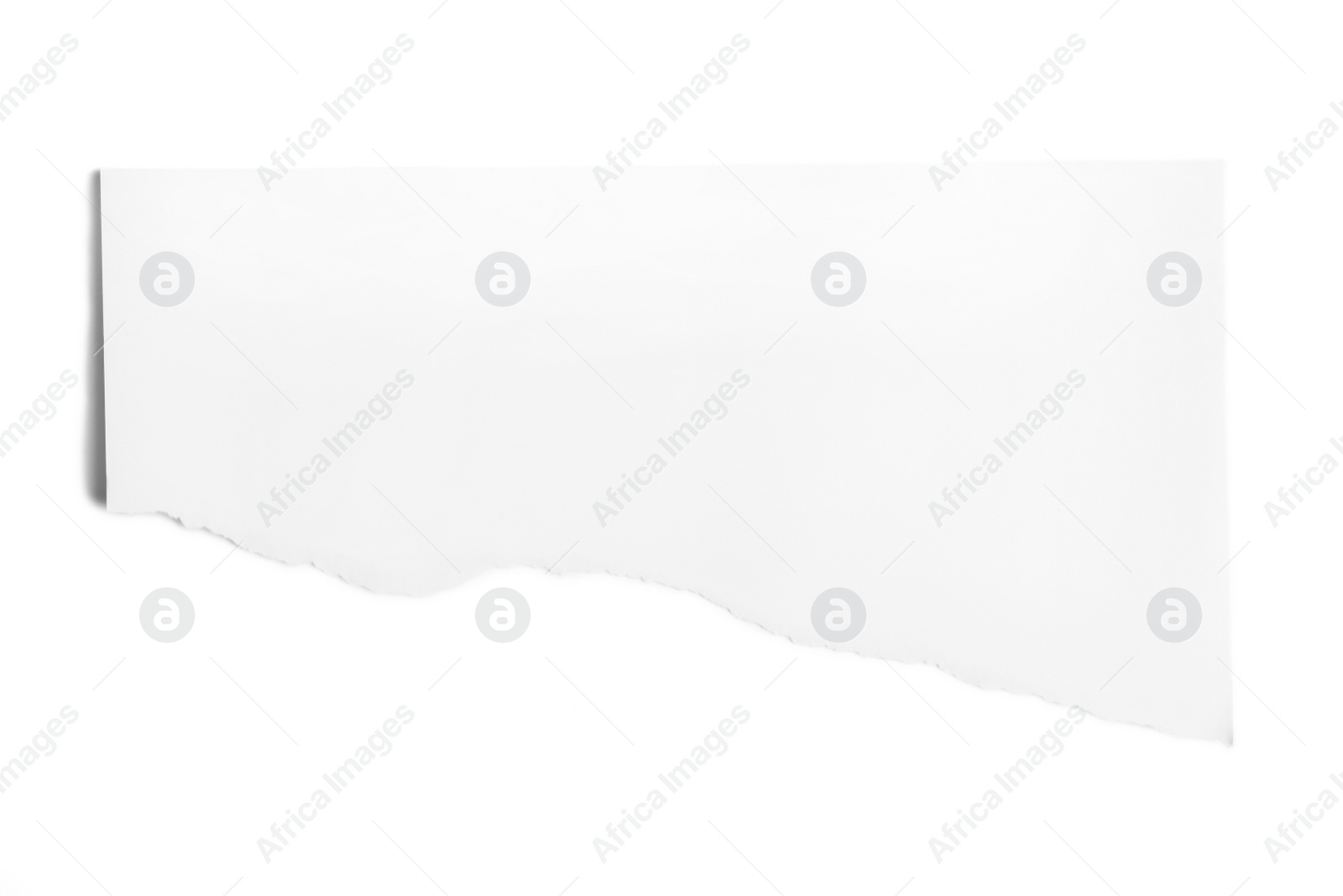 Photo of Piece of paper isolated on white, top view. Space for text