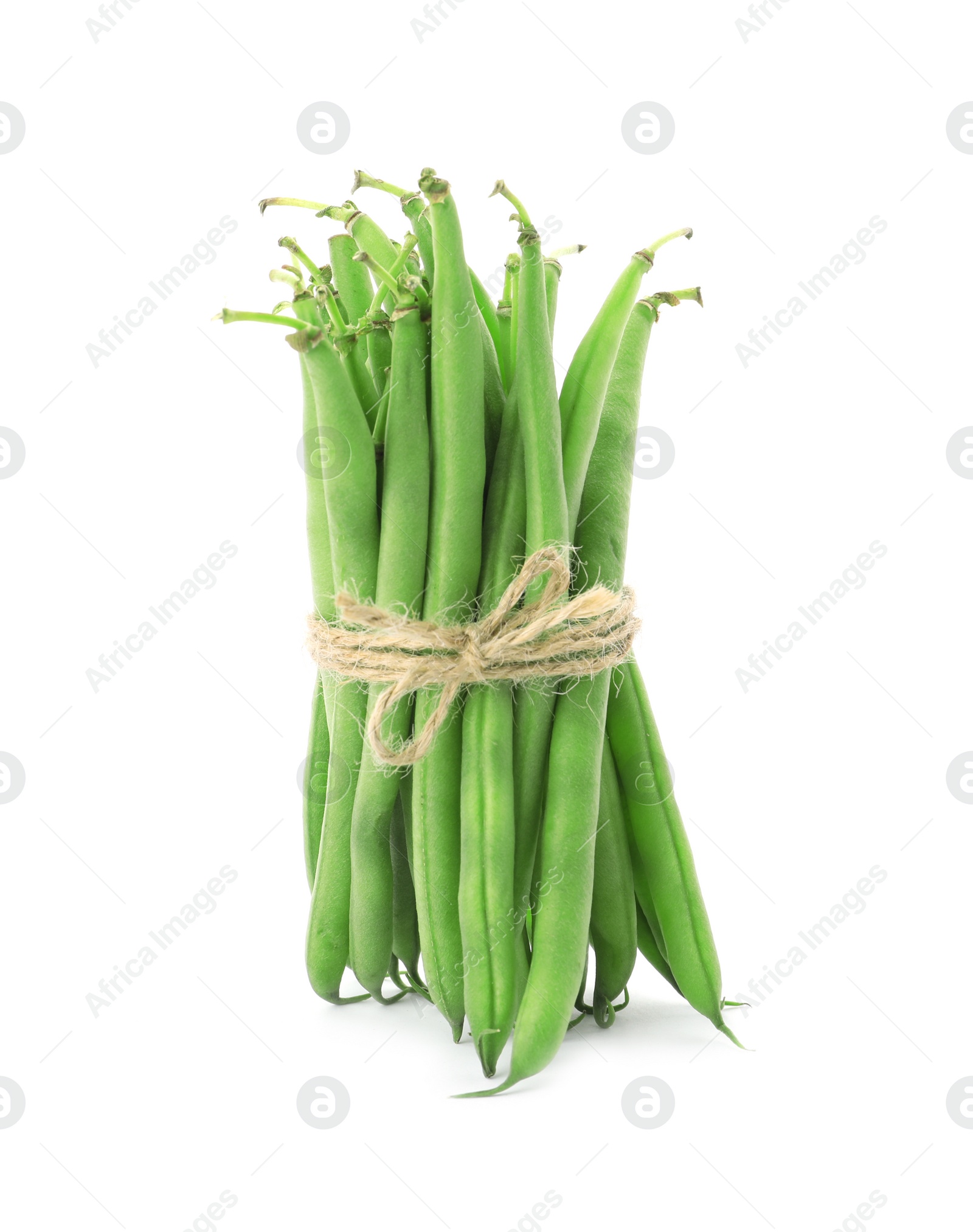 Photo of Delicious fresh green beans isolated on white