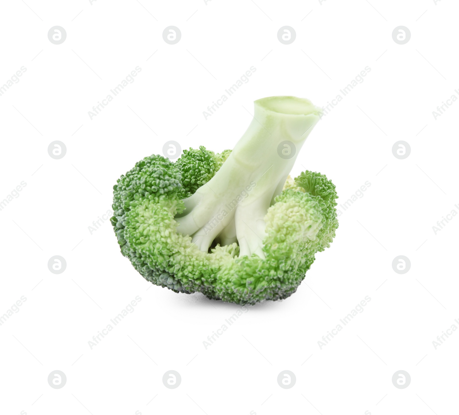 Photo of Fresh raw green broccoli isolated on white