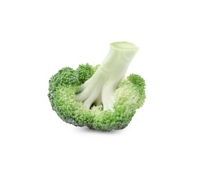 Photo of Fresh raw green broccoli isolated on white