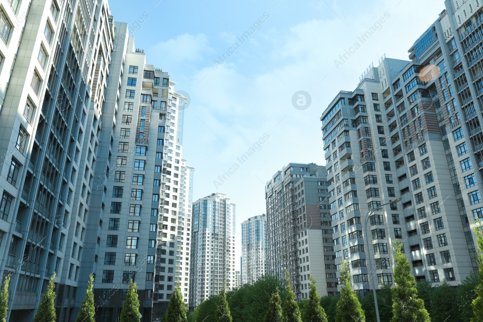 Photo of Beautiful view of modern buildings on sunny day