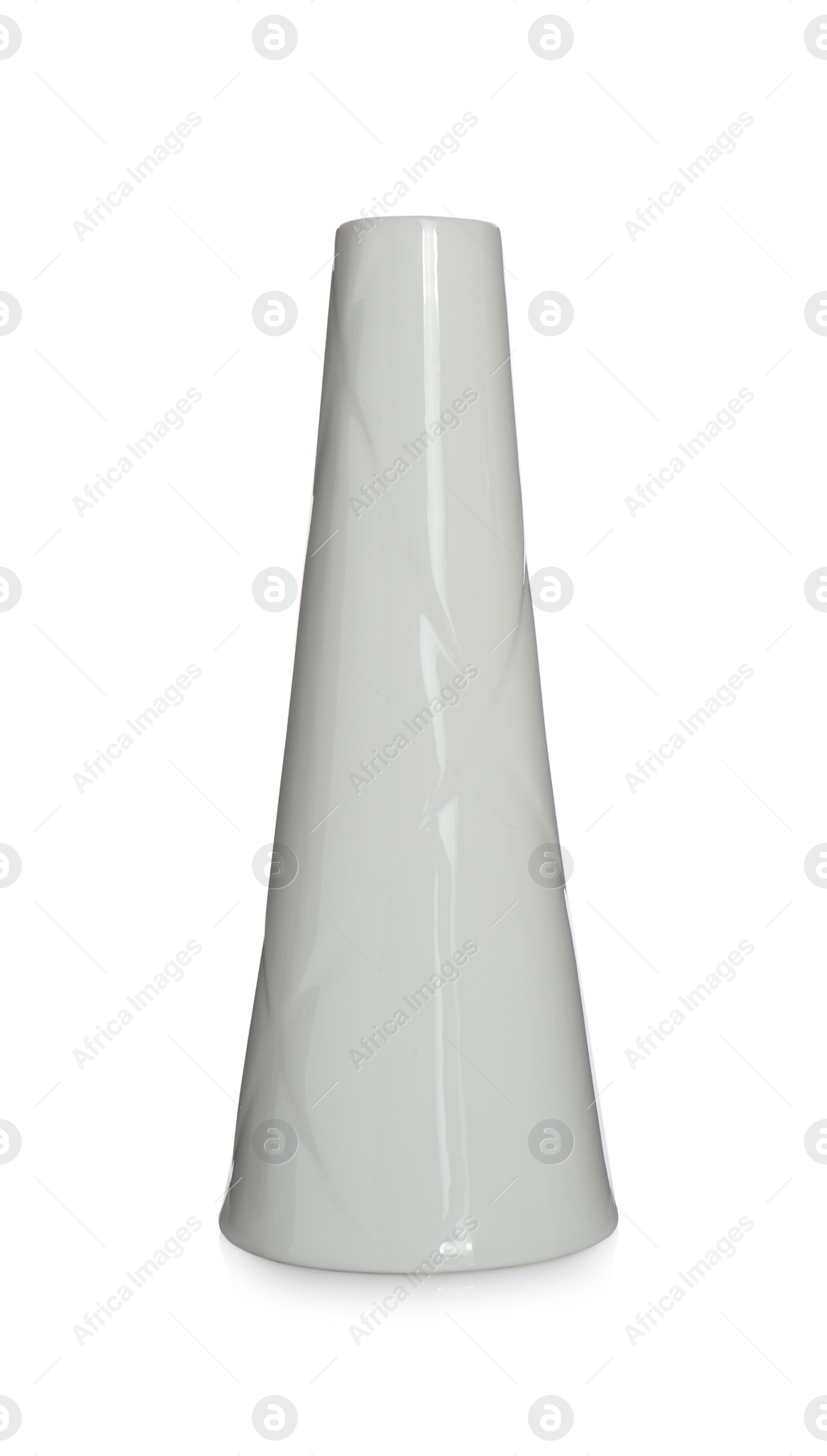 Photo of Empty stylish ceramic vase isolated on white