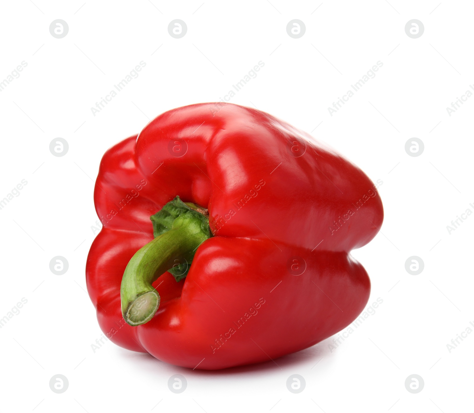 Photo of Raw ripe paprika pepper on white background