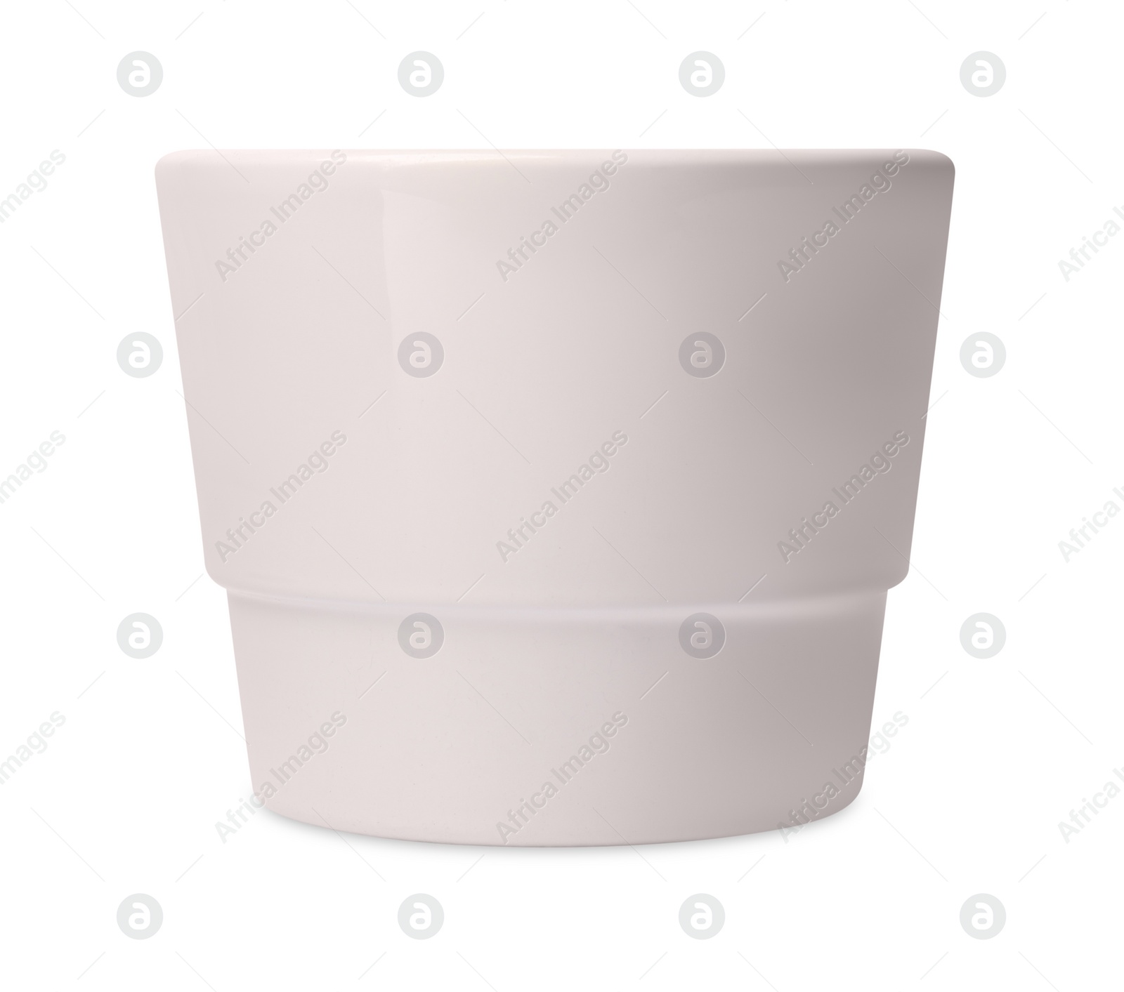 Photo of Empty ceramic flower pot isolated on white