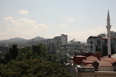 BATUMI, GEORGIA - AUGUST 28, 2022: Cityscape with modern buildings