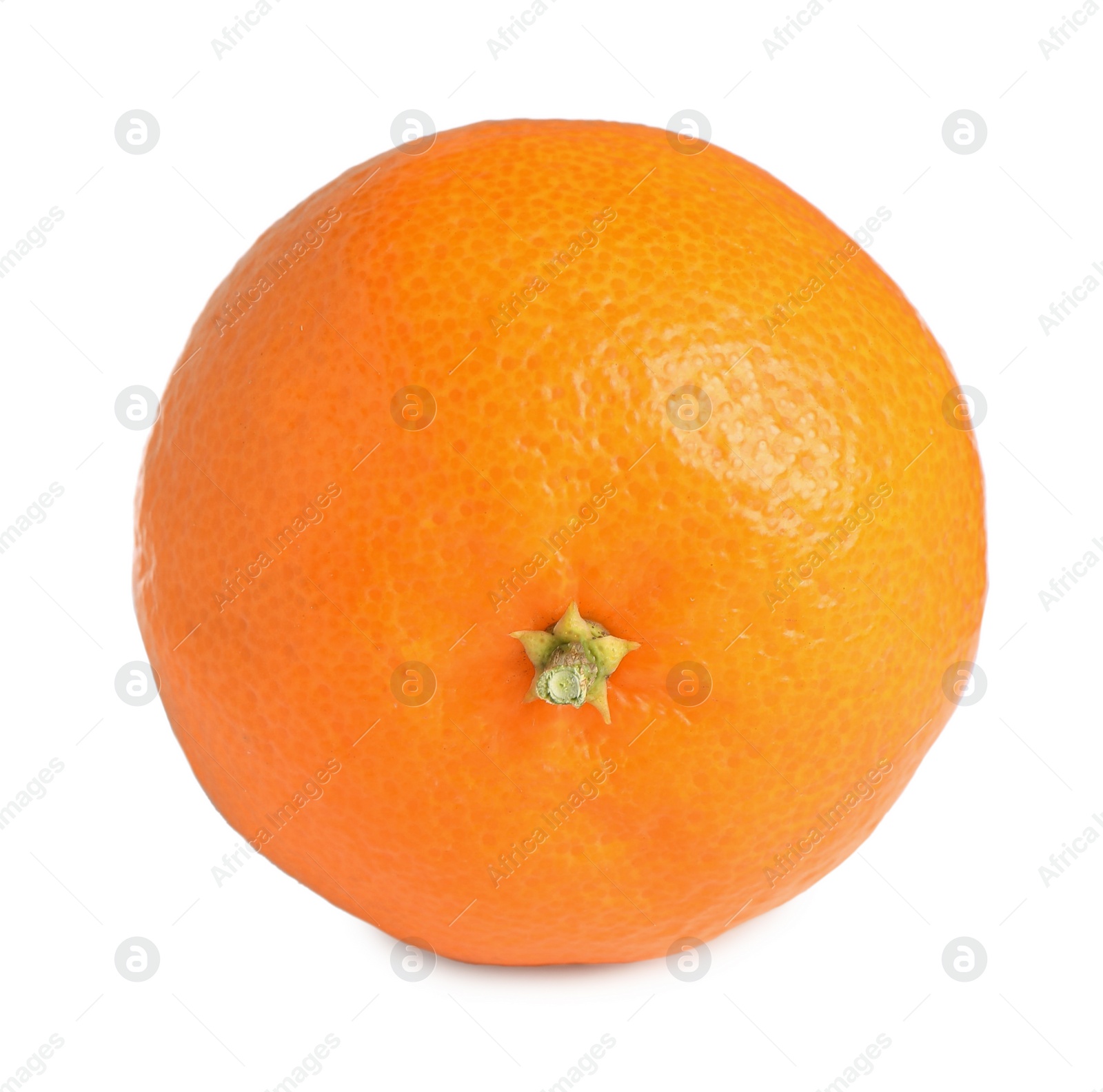 Photo of One fresh ripe tangerine isolated on white