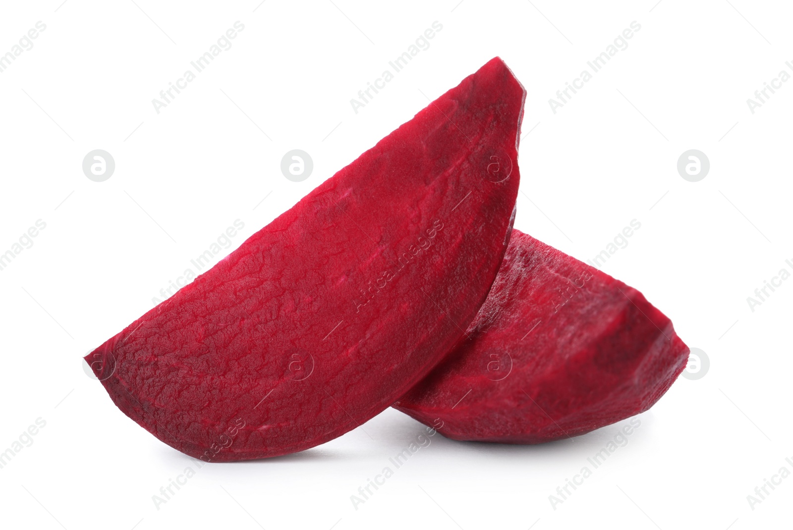 Photo of Cut fresh red beet isolated on white