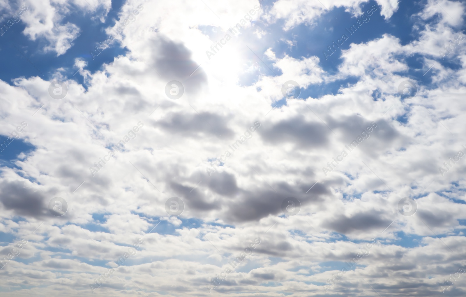 Photo of View of beautiful blue sky with white clouds