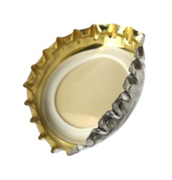 Photo of One beer bottle cap isolated on white