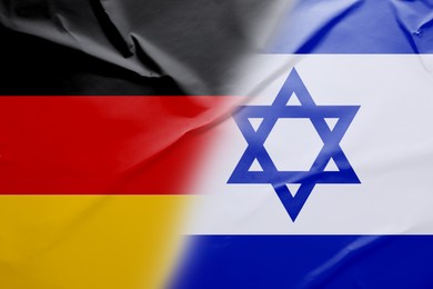 Image of International relations. National flags of Germany and Israel