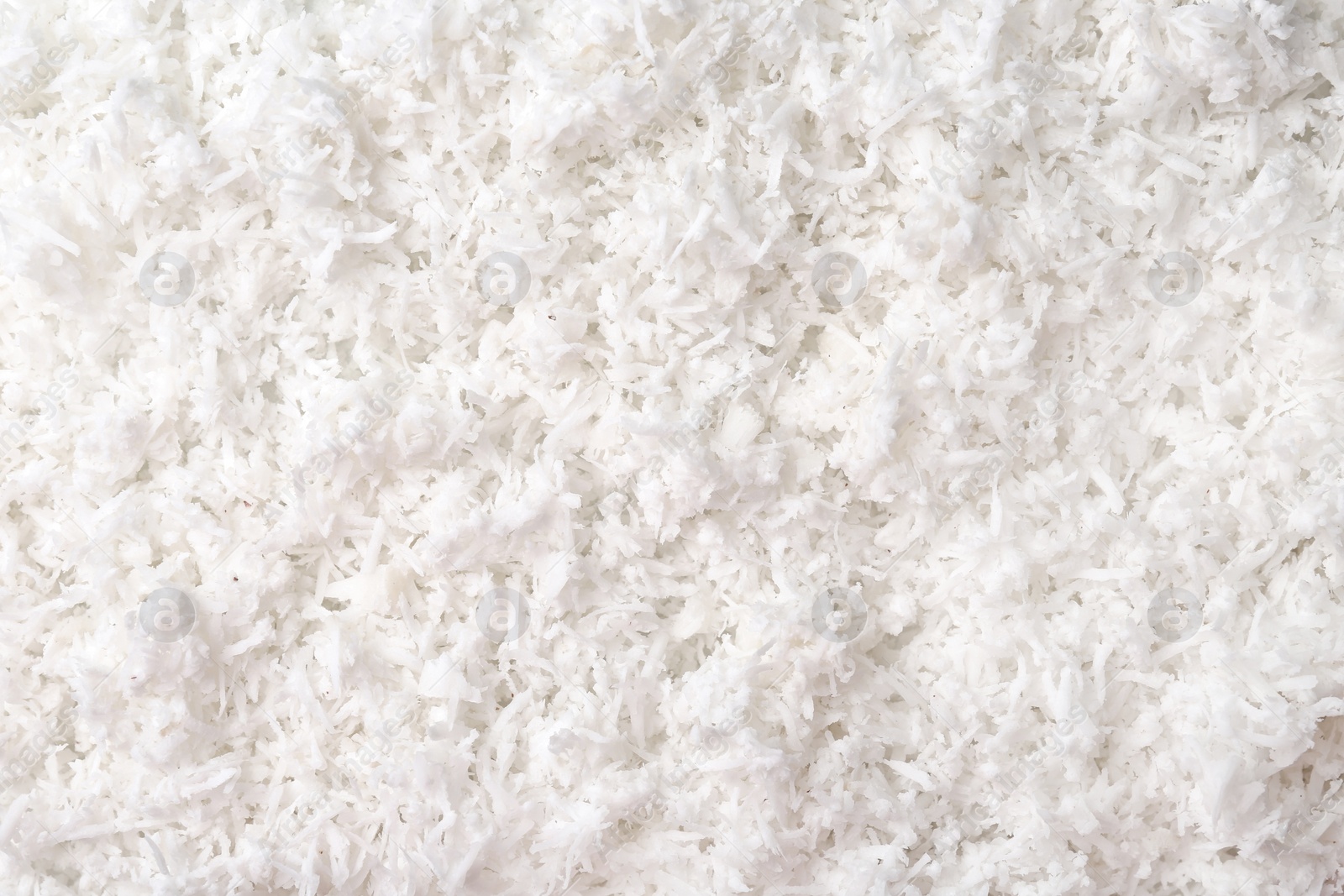 Photo of Fresh coconut flakes, closeup