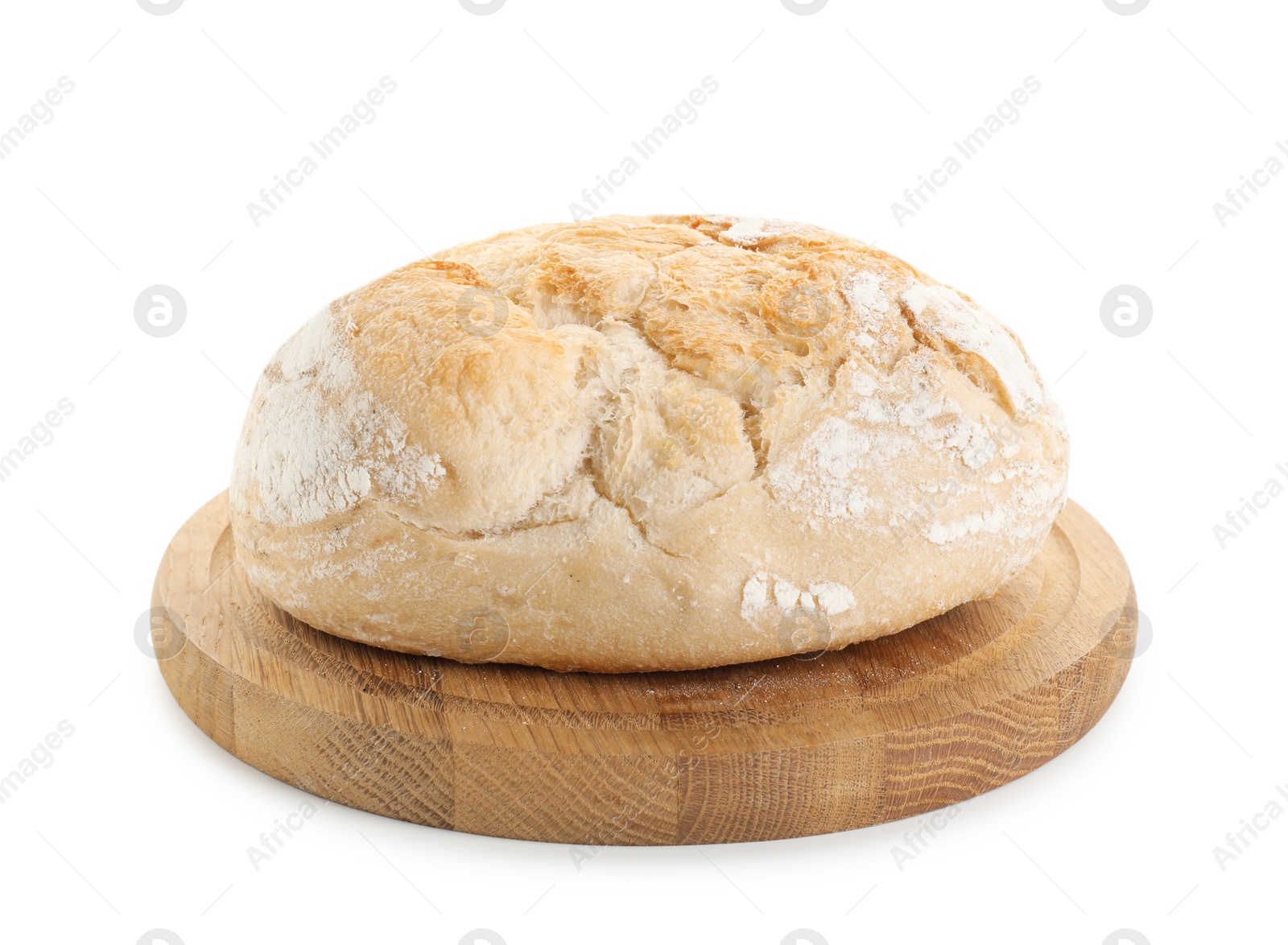 Freshly baked sourdough bread isolated on white Photo of Freshly baked sourdough bread isolated on white