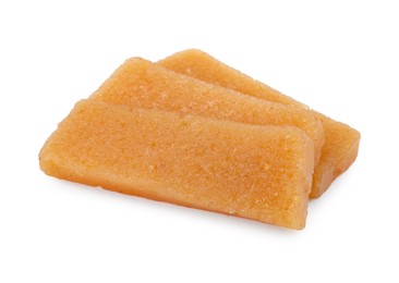 Photo of Delicious sweet quince paste and isolated on white