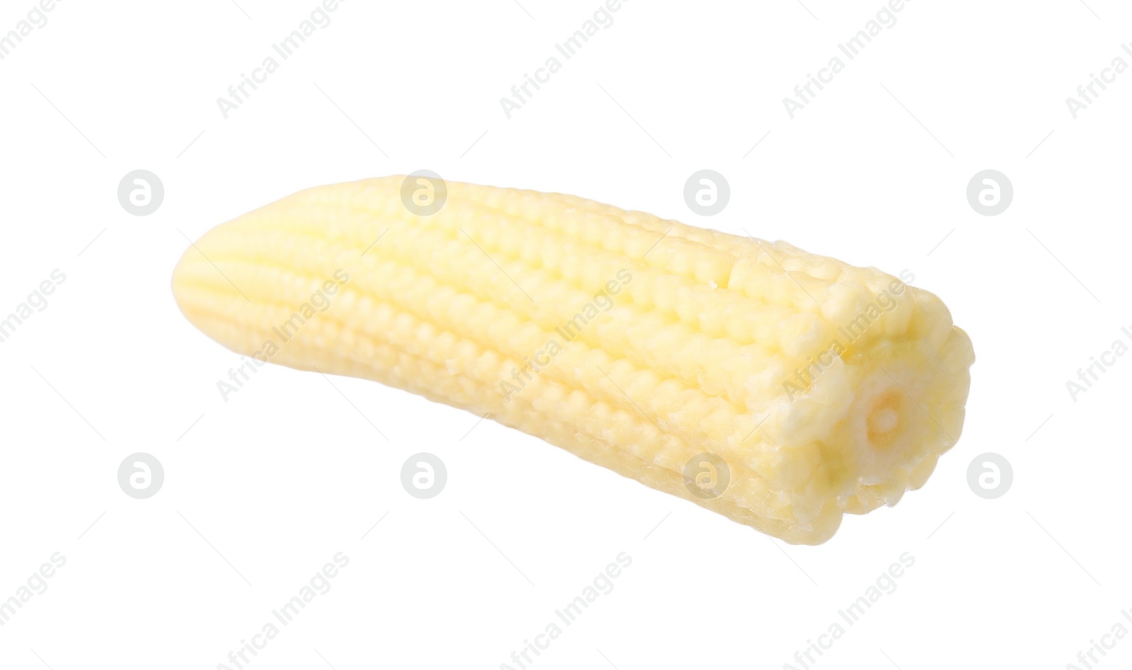 Photo of Tasty fresh yellow baby corn isolated on white