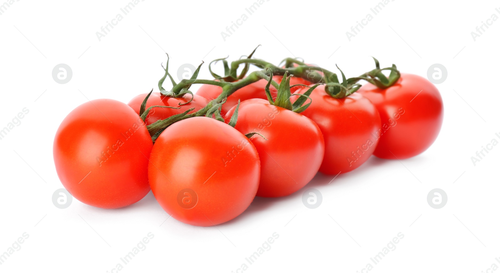 Photo of Fresh ripe red tomatoes on white background