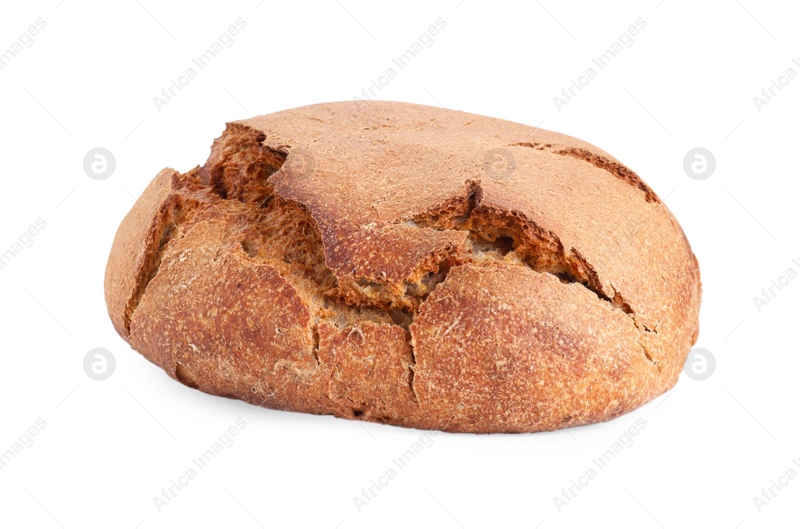 Photo of Freshly baked sourdough bread isolated on white