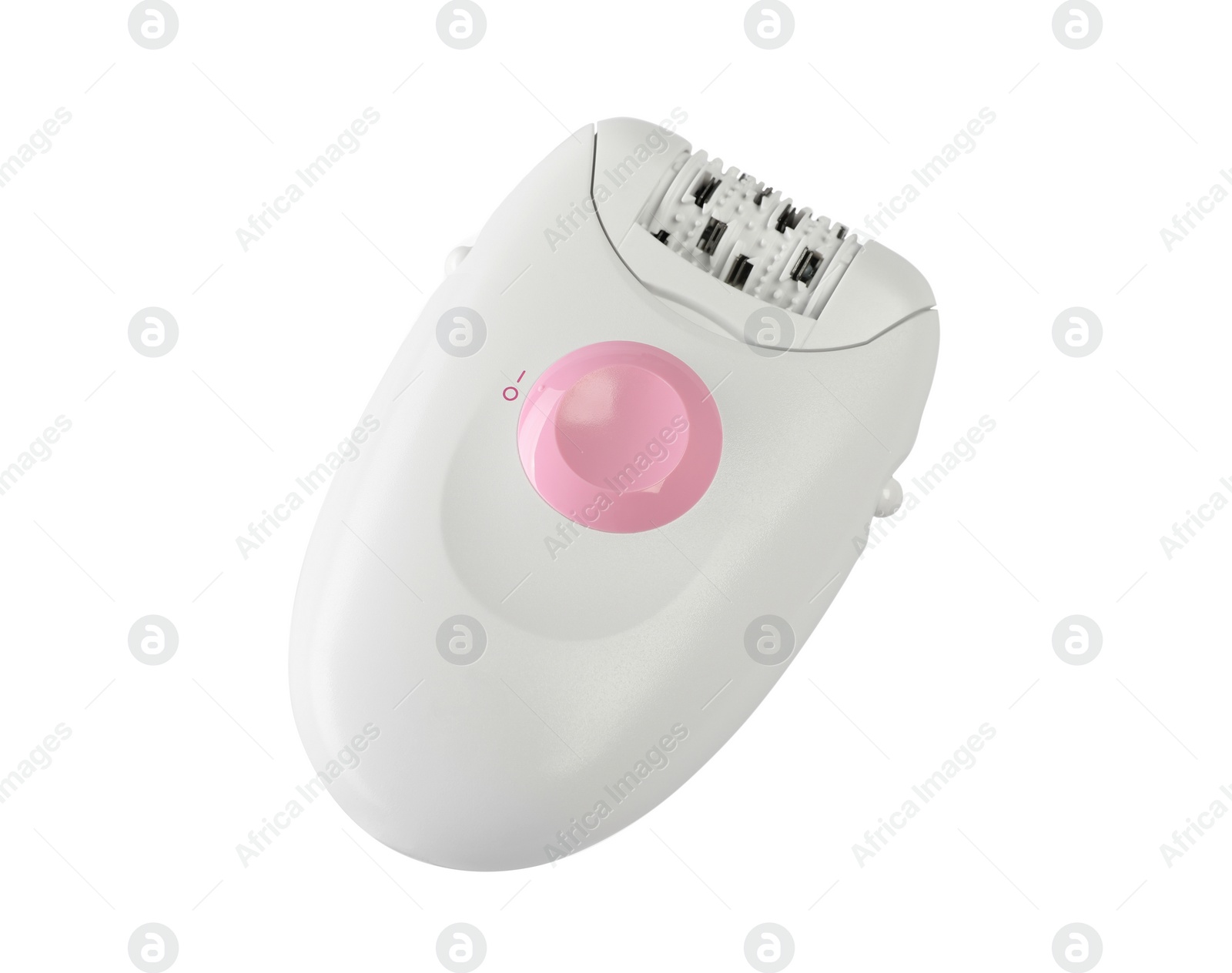 Photo of Modern epilator isolated on white. Hair removal