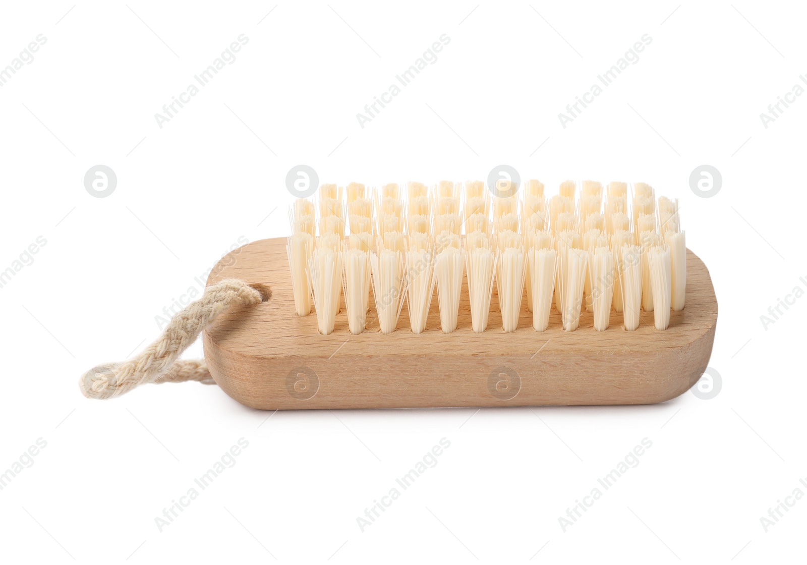 Photo of Bamboo brush isolated on white. Conscious consumption