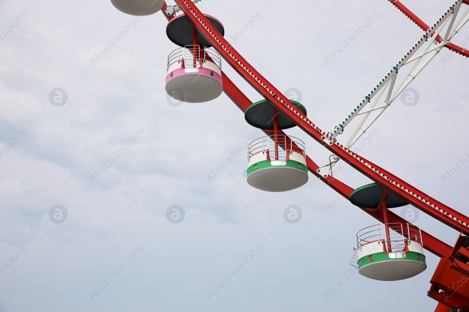 Photo of Beautiful large Ferris wheel outdoors, space for text