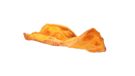 Photo of Tasty sweet potato chip isolated on white