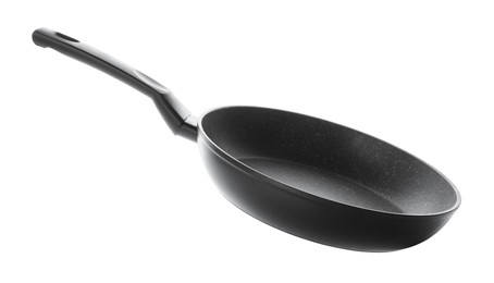 Photo of New non-stick frying pan isolated on white