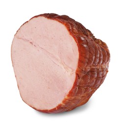 Photo of Piece of delicious ham isolated on white