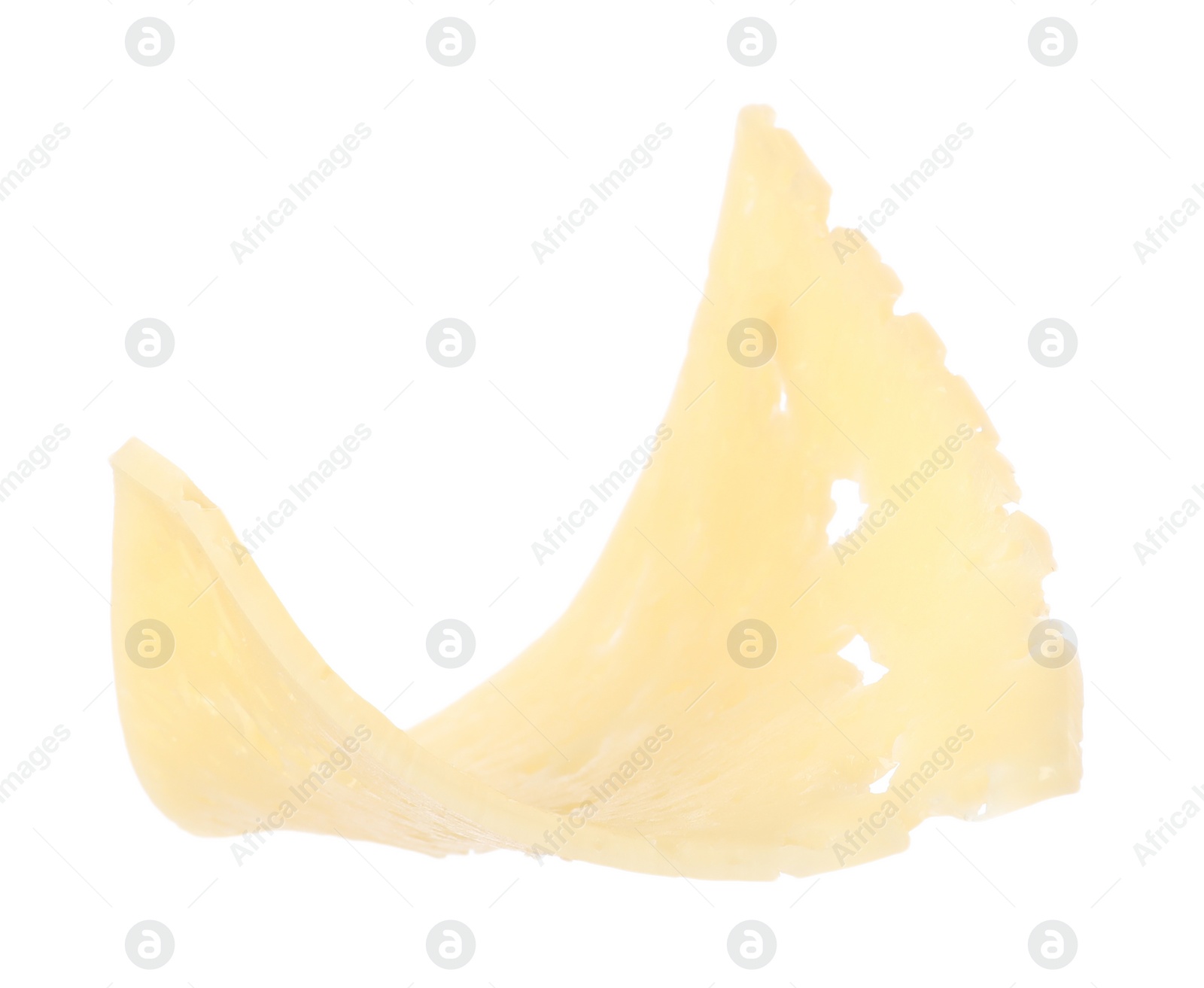 Photo of Piece of tasty cheese isolated on white