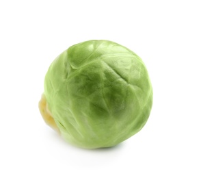 Photo of Fresh tasty Brussels sprout on white background