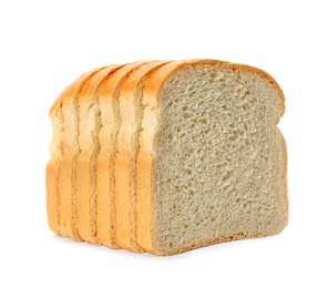 Photo of Slices of wheat bread isolated on white