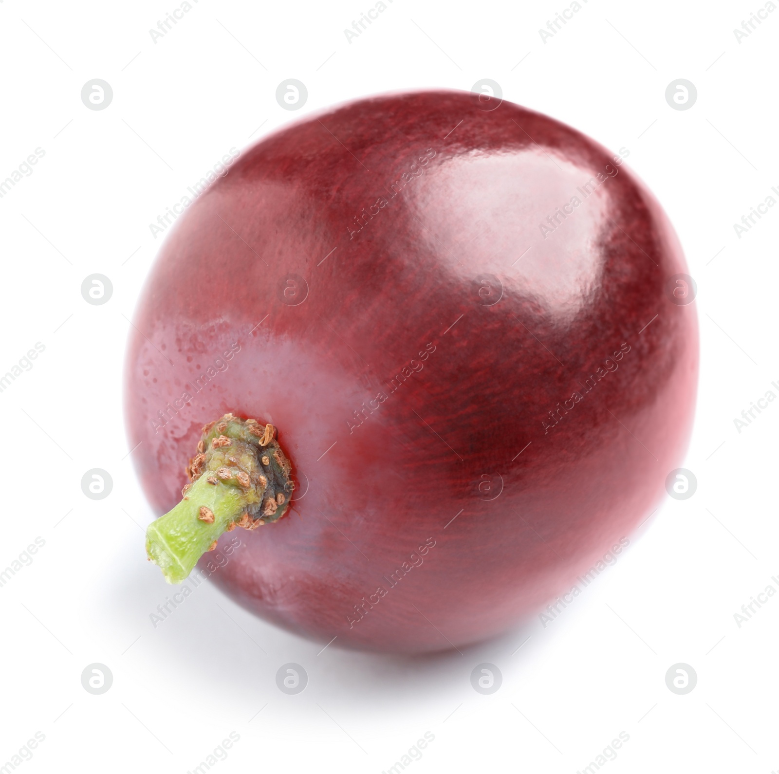 Photo of Fresh ripe juicy pink grape isolated on white