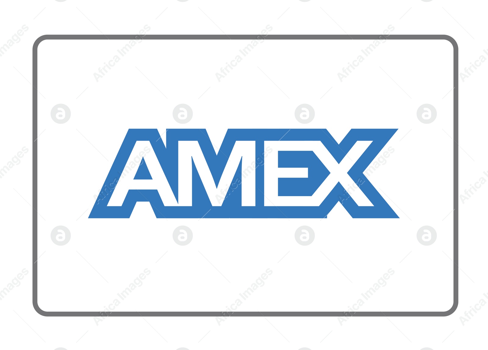 Illustration of MYKOLAIV, UKRAINE - JANUARY 18, 2021: Logotype of Amex payment system on white background, illustration